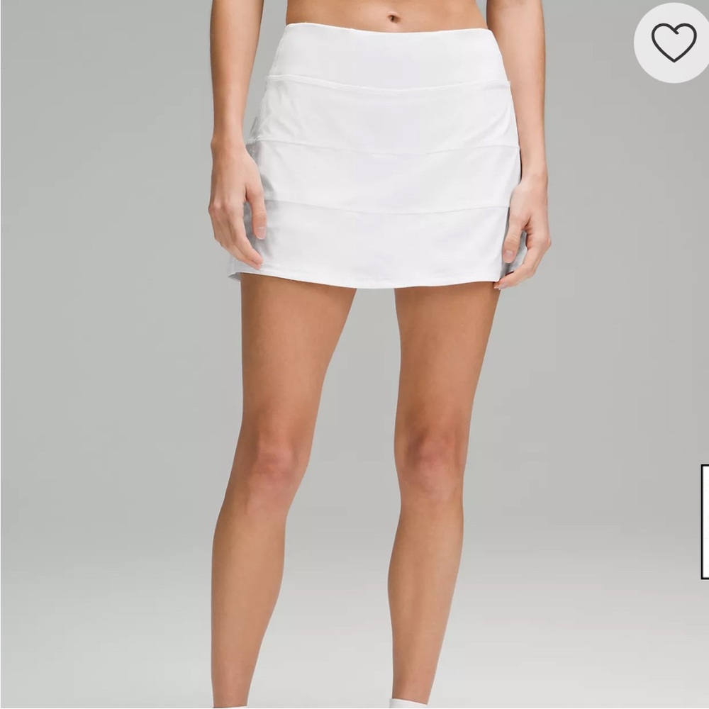 White Lululemon Pace Rival Skirt - Picture 2 of 4